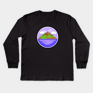 Landscape with river Kids Long Sleeve T-Shirt